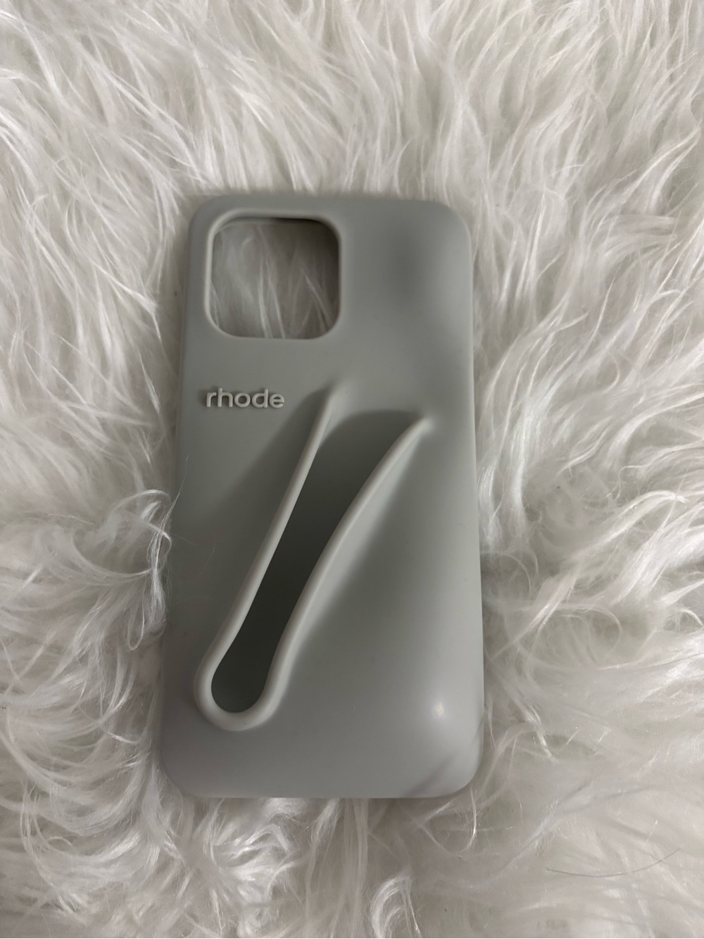 RHODE Gray Silicone Phone Case with Built-In Grip